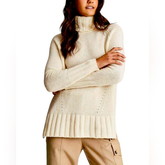 REISS - Size small - Cashmere mix -Cream - Loose fit turtleneck - Picture 1 of 2